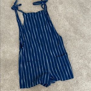 Navy/white O’neill striped romper/overall